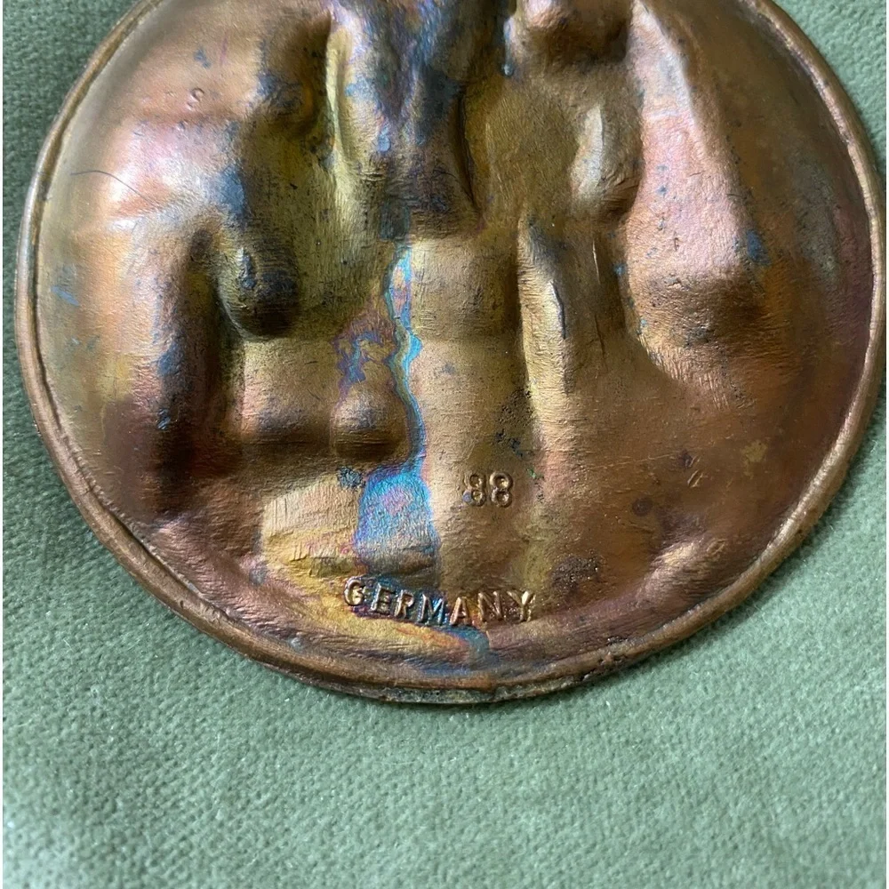 Neuschwanstein Castle Germany copper metal disc plate.  #16